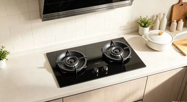 Kitchen Look 2 Burner Gas Stove Glass Top Kitchen Look 2 Burner Gas Stove Glass Top
