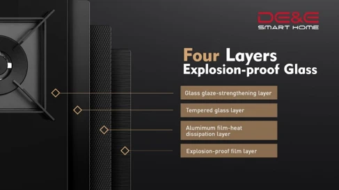 Four-Layer Explosion-Proof 2 Burner Gas Stove Glass Top Four-Layer Explosion-Proof 2 Burner Gas Stove Glass Top