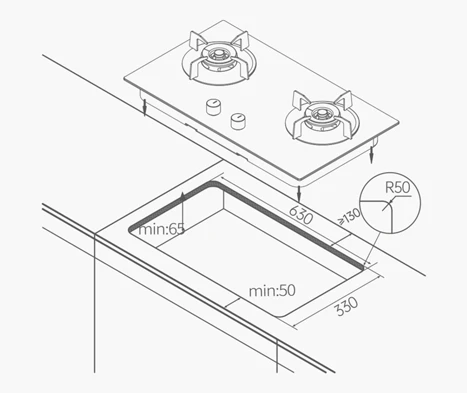 Installation of 2 Burner Gas Stove Glass Top Installation of 2 Burner Gas Stove Glass Top